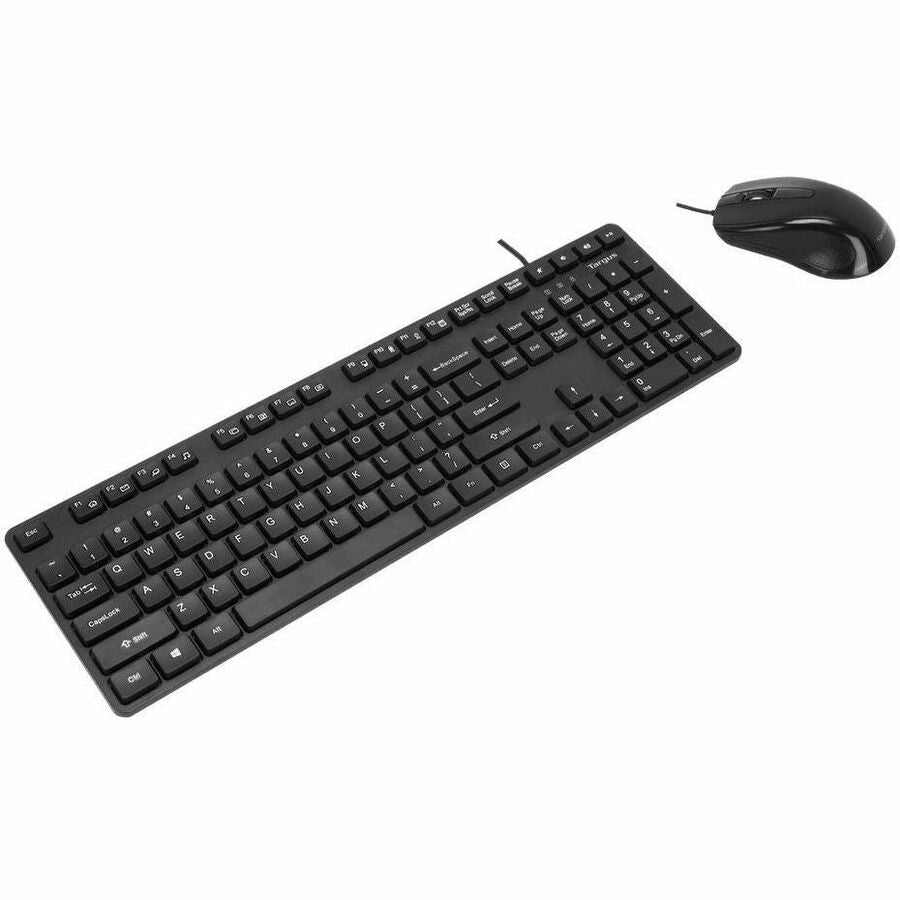 Targus 108-Key USB Wired Keyboard and Ergonomic Optical Mouse Bundle for Windows and Mac