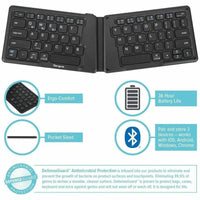 Targus Foldable Ergonomic Keyboard with BT 5.1 - Antimicrobial Protection, Multi - Device, Travel - Friendly - Store 42