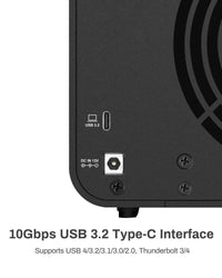 Terramaster D4-320 4-Bay USB-C External Hard Drive Enclosure - 1,016 MB/s Transfer Speeds