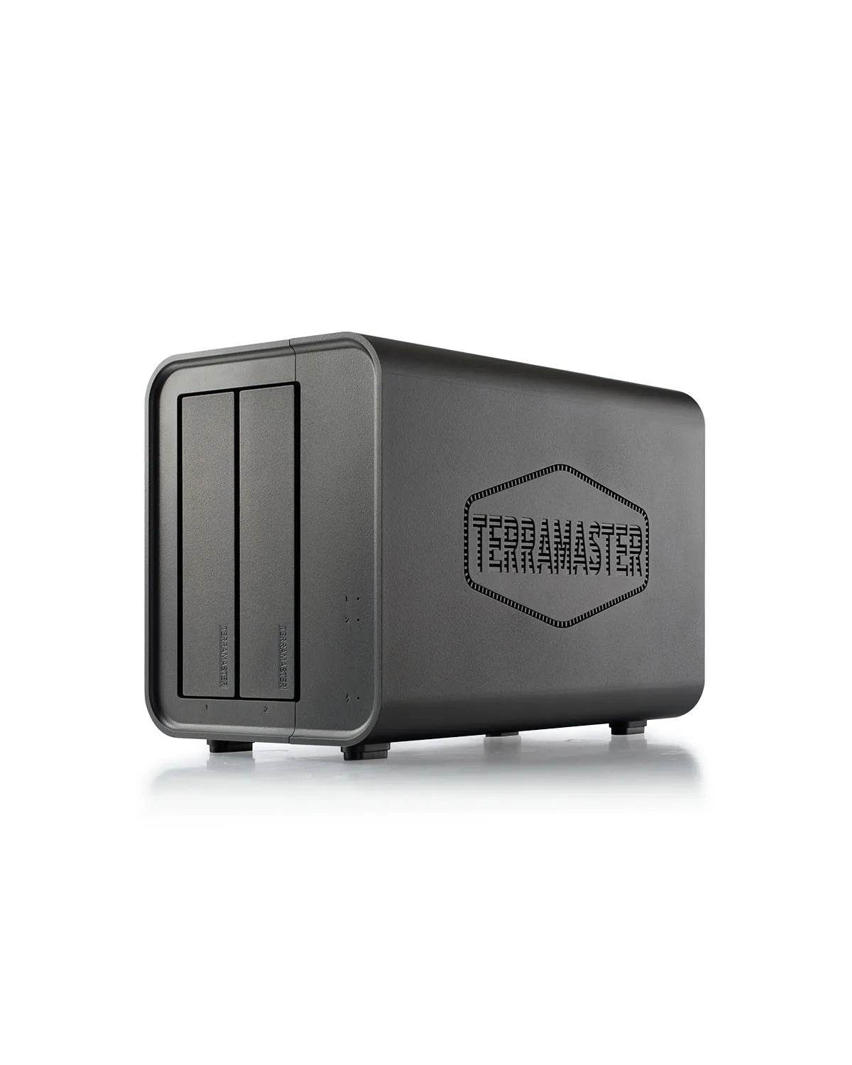 TERRAMASTER F2-212 2-Bay NAS with Quad-Core CPU, 4K Streaming & 1GB DDR4 Memory