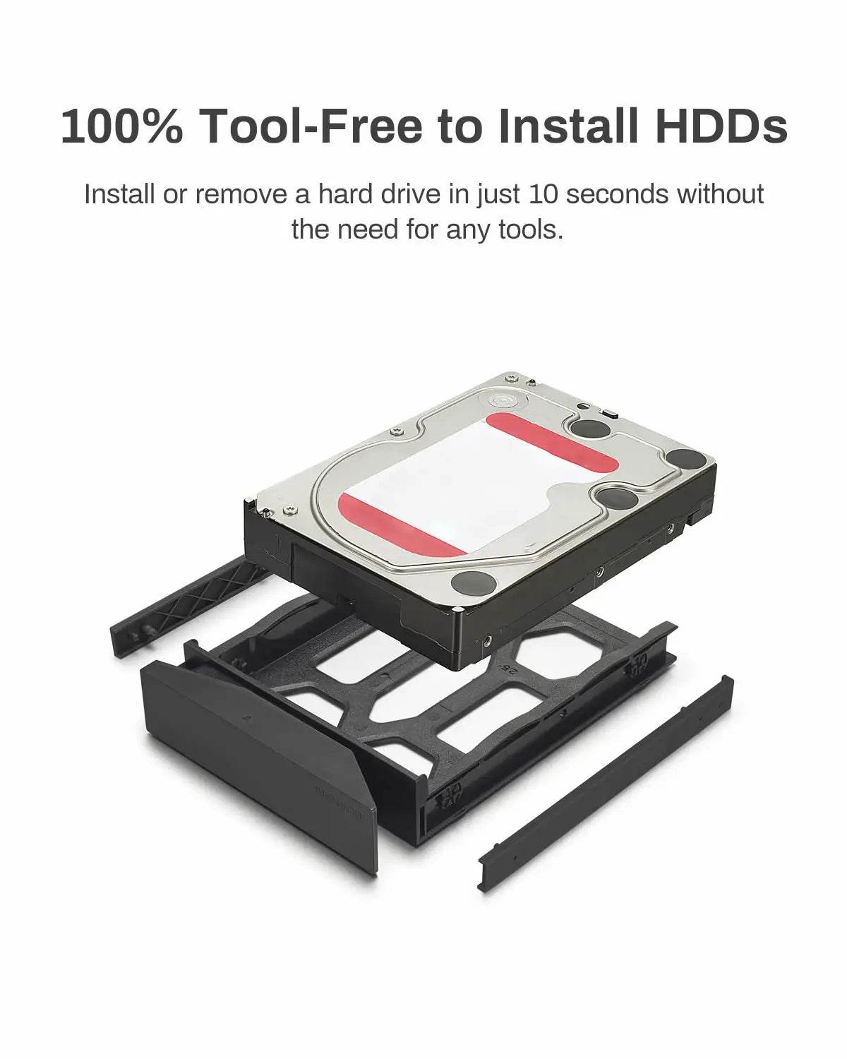 Terramaster F4-424 NAS 4-Bay Storage, 8GB RAM, Quad-Core CPU, Dual 2.5 GbE for Fast Data Access