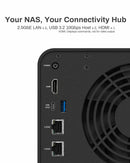 Terramaster F4-424 NAS 4-Bay Storage, 8GB RAM, Quad-Core CPU, Dual 2.5 GbE for Fast Data Access