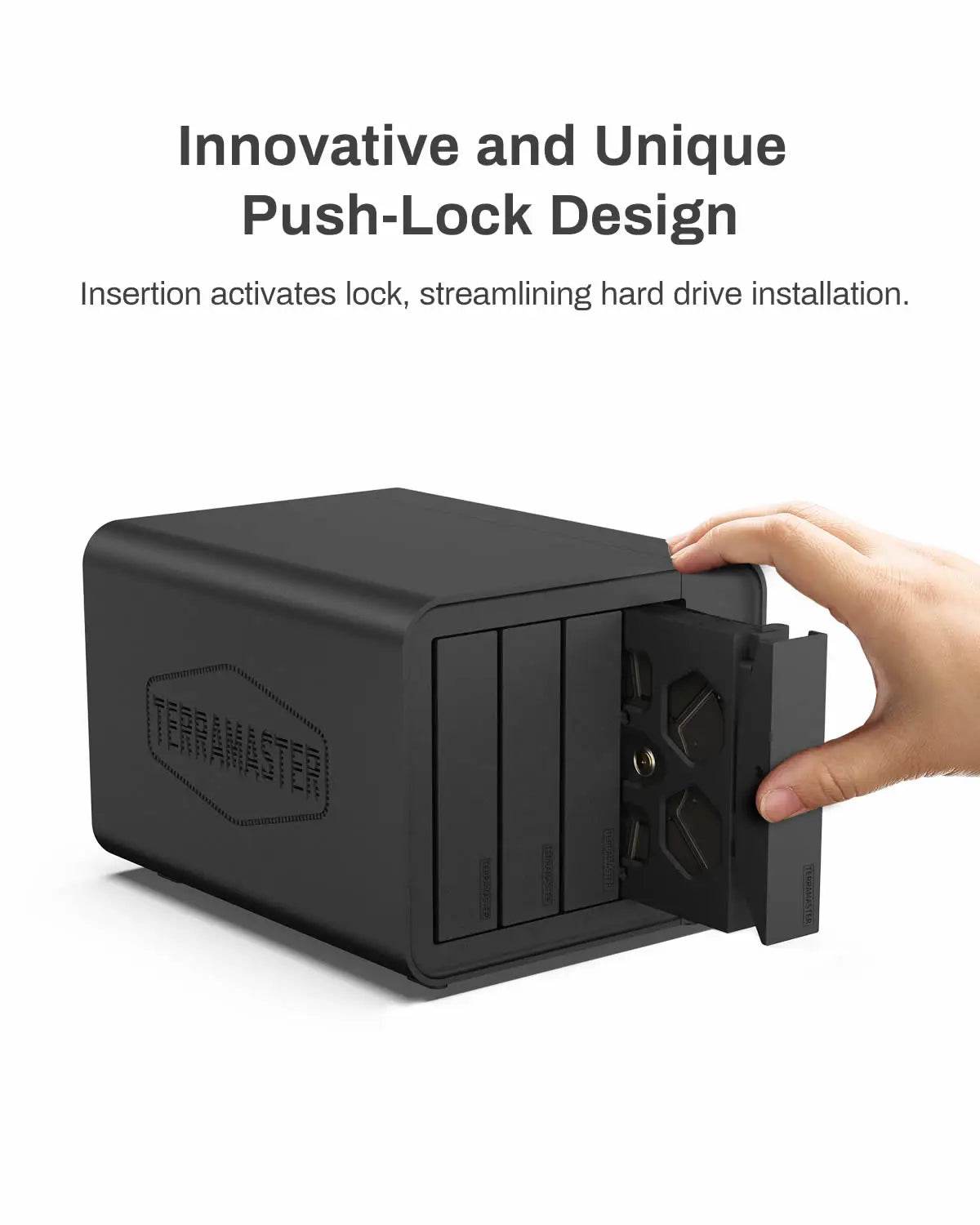 Terramaster F4-424 NAS 4-Bay Storage, 8GB RAM, Quad-Core CPU, Dual 2.5 GbE for Fast Data Access