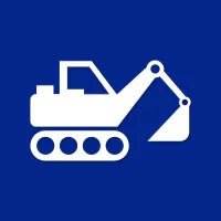 Excavator icon representing safe trenching and excavating practices from Transform 42's Trenching and Excavating Safely Course.