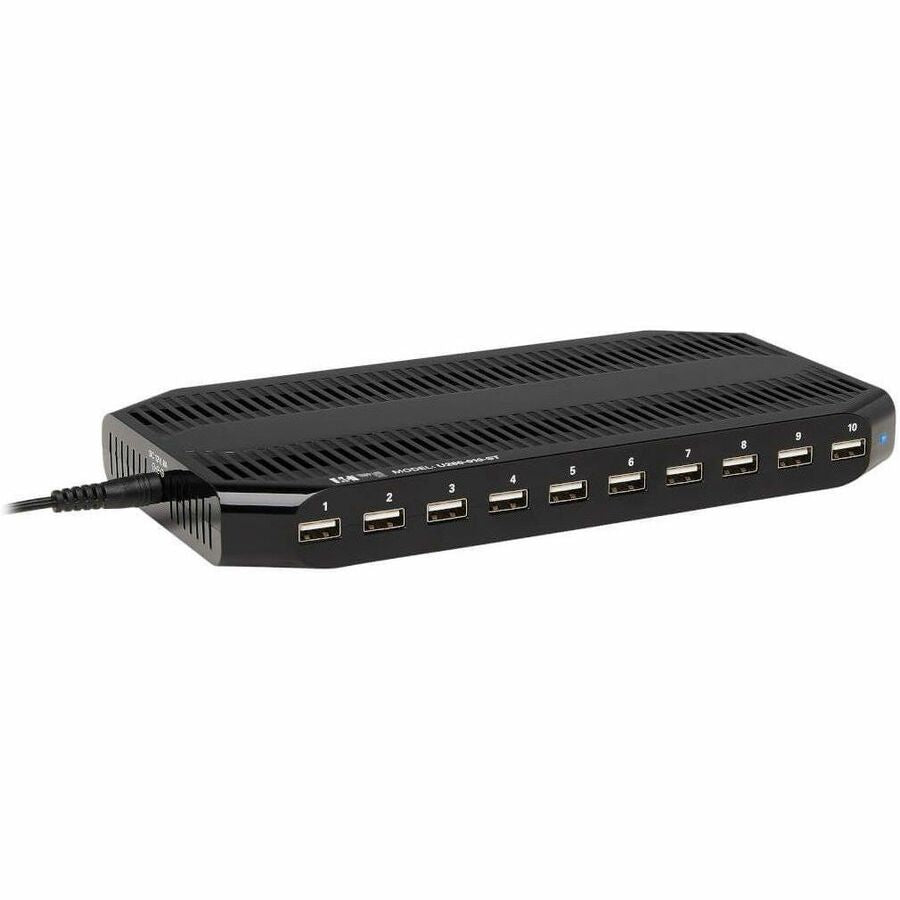 Tripp Lite 10-Port USB Charging Station Hub - 12V 8A, Smart Storage, Overload Protection