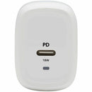 Tripp Lite 18W USB-C Charger with GaN Technology for Fast Charging Apple Devices - Compact & Travel-Friendly