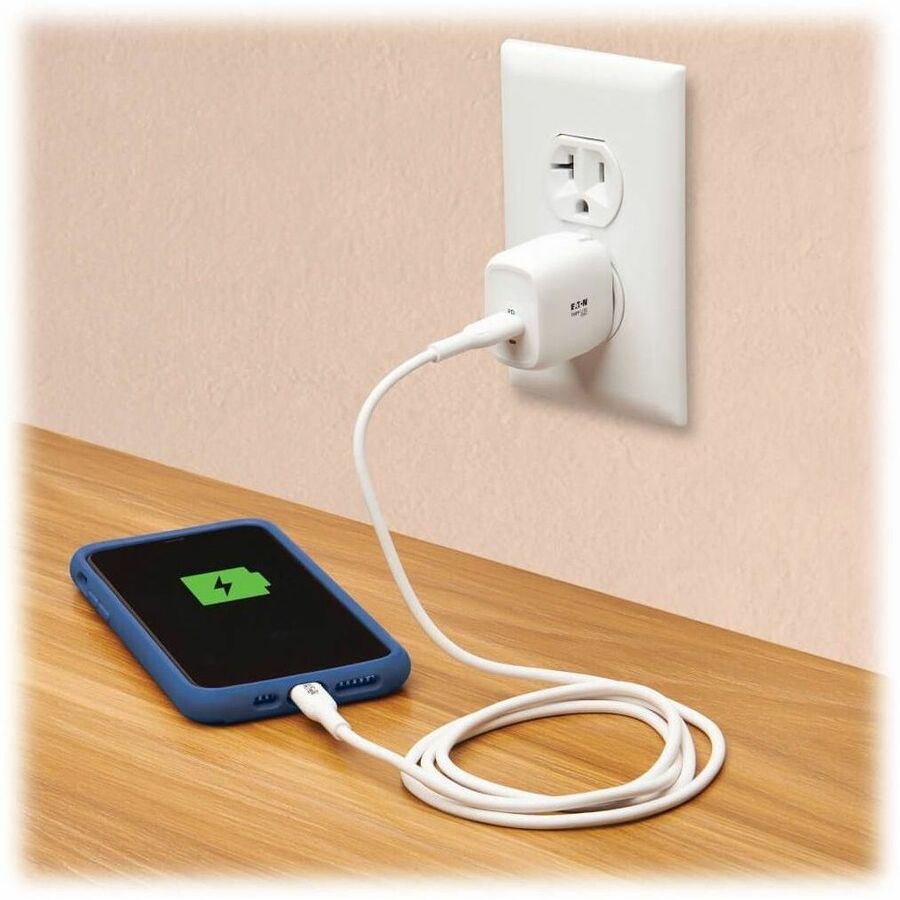 Tripp Lite 18W USB-C Charger with GaN Technology for Fast Charging Apple Devices - Compact & Travel-Friendly