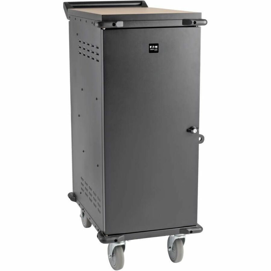 Tripp Lite 21-Device AC Charging Cart with Locking Steel Enclosure for Chromebooks & Laptops