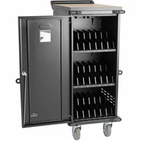 Tripp Lite 21-Device AC Charging Cart with Locking Steel Enclosure for Chromebooks & Laptops