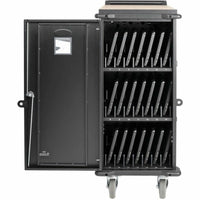 Tripp Lite 21-Device AC Charging Cart with Locking Steel Enclosure for Chromebooks & Laptops