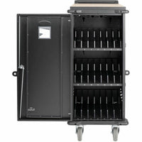 Tripp Lite 21-Device AC Charging Cart with Locking Steel Enclosure for Chromebooks & Laptops