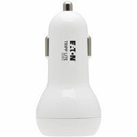 Tripp Lite 30W Dual USB Car Charger with USB-C PD 3.0 & USB-A Ports, Includes 4ft USB-C to Lightning Cable