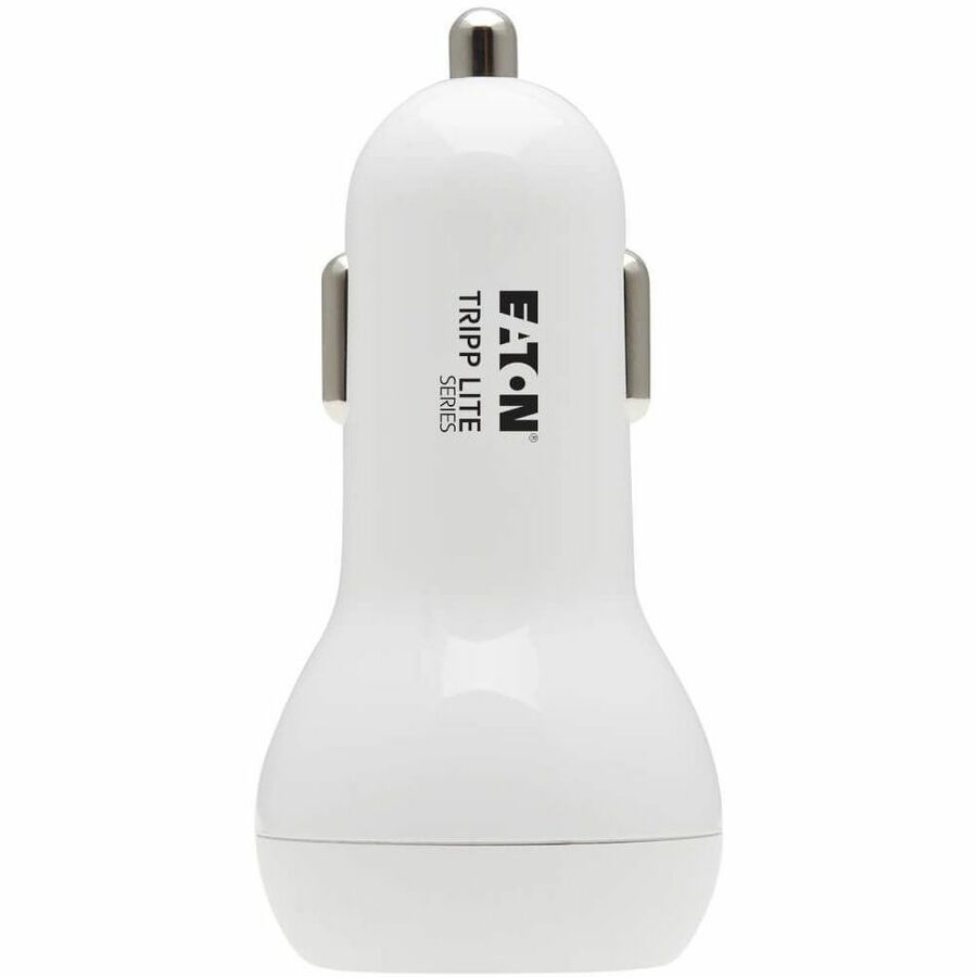 Tripp Lite 30W Dual USB Car Charger with USB-C PD 3.0 & USB-A Ports, Includes 4ft USB-C to Lightning Cable