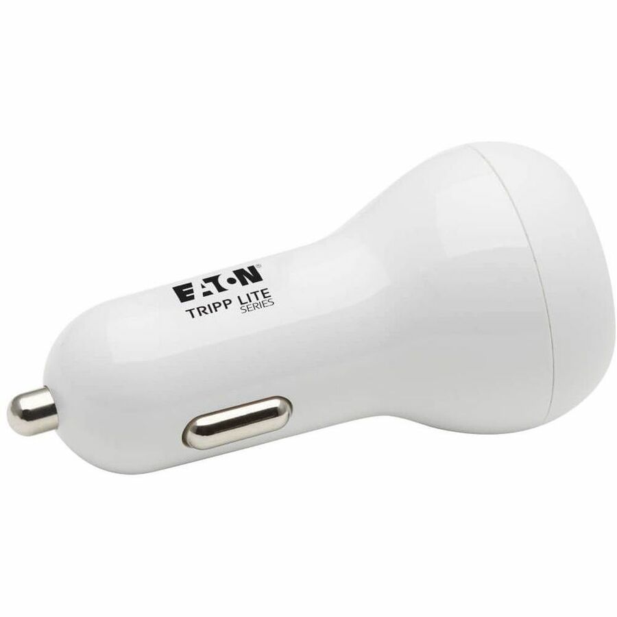 Tripp Lite 30W Dual USB Car Charger with USB-C PD 3.0 & USB-A Ports, Includes 4ft USB-C to Lightning Cable