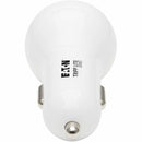 Tripp Lite 30W Dual USB Car Charger with USB-C PD 3.0 & USB-A Ports, Includes 4ft USB-C to Lightning Cable