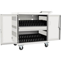 Tripp Lite 32-Port USB Charging Cart for iPad & Android Tablets - Sync & Storage Solution in White Default Title