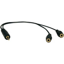 Tripp Lite 3.5mm Stereo Y Splitter Cable - Connect Two Headphones or Speakers - 1ft Length - Store 42