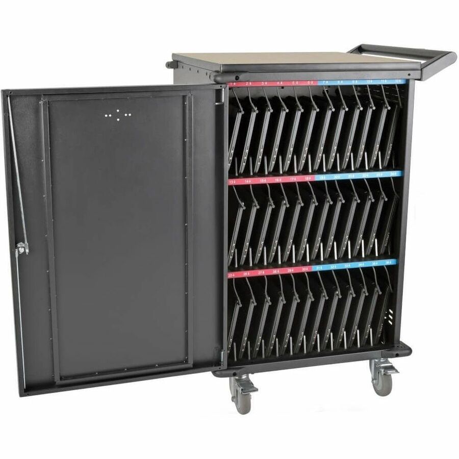 Tripp Lite 36-Device Cart with Timed Charging, Lockable Doors, and Ethernet Connectivity, 120V
