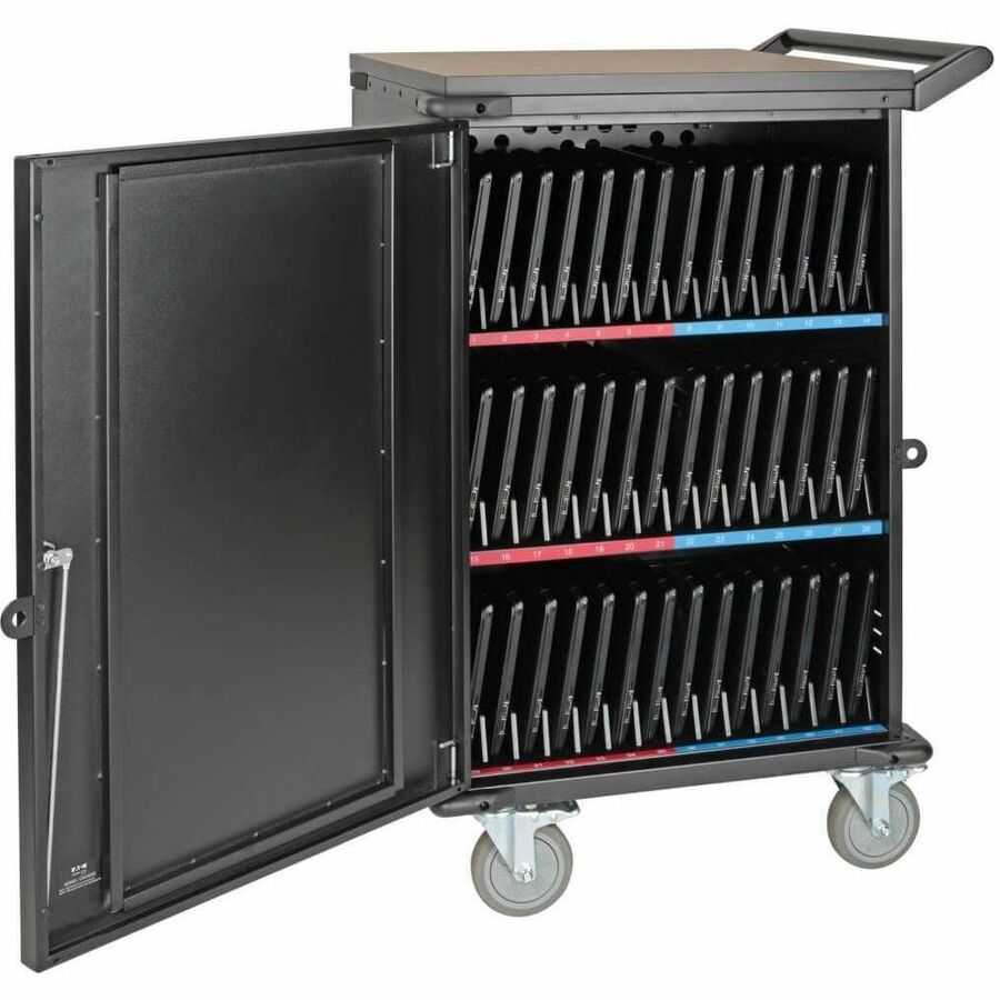 Tripp Lite 48-Device Mobile Charging Cart for Chromebooks & Laptops, Secure Storage & High-Speed Charging