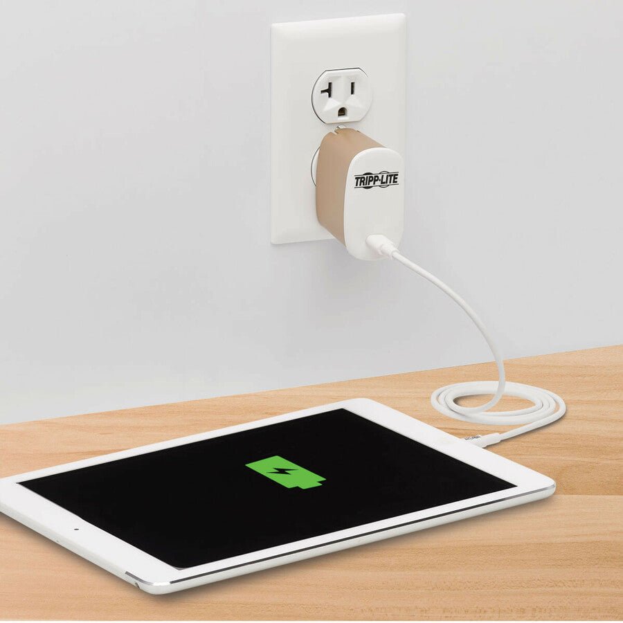 Tripp Lite 50W USB-C GaN Charger - Fast Charge PD 3.0, Compact Travel Design, Auto-Sensing