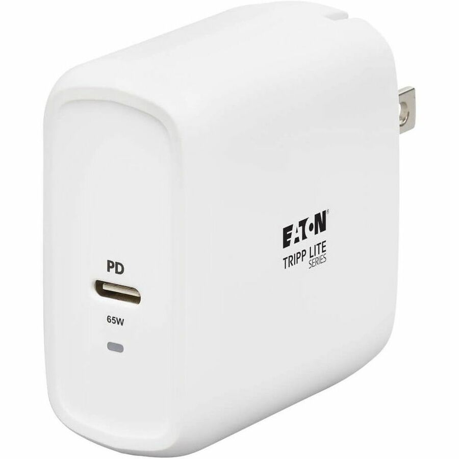 Tripp Lite 65W GaN USB-C Charger with PD 3.0 Fast Charge, Compact Folding Plug for Travel