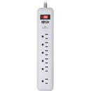 Tripp Lite 7-Outlet Surge Protector with 900J Protection and 2 USB Ports, 6Ft White Cord