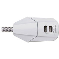 Tripp Lite 7-Outlet Surge Protector with 900J Protection and 2 USB Ports, 6Ft White Cord