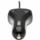 Tripp Lite Dual USB Car Charger 30W with 18W USB-C & 12W USB-A Outputs, 6 ft Coiled Cable, Black