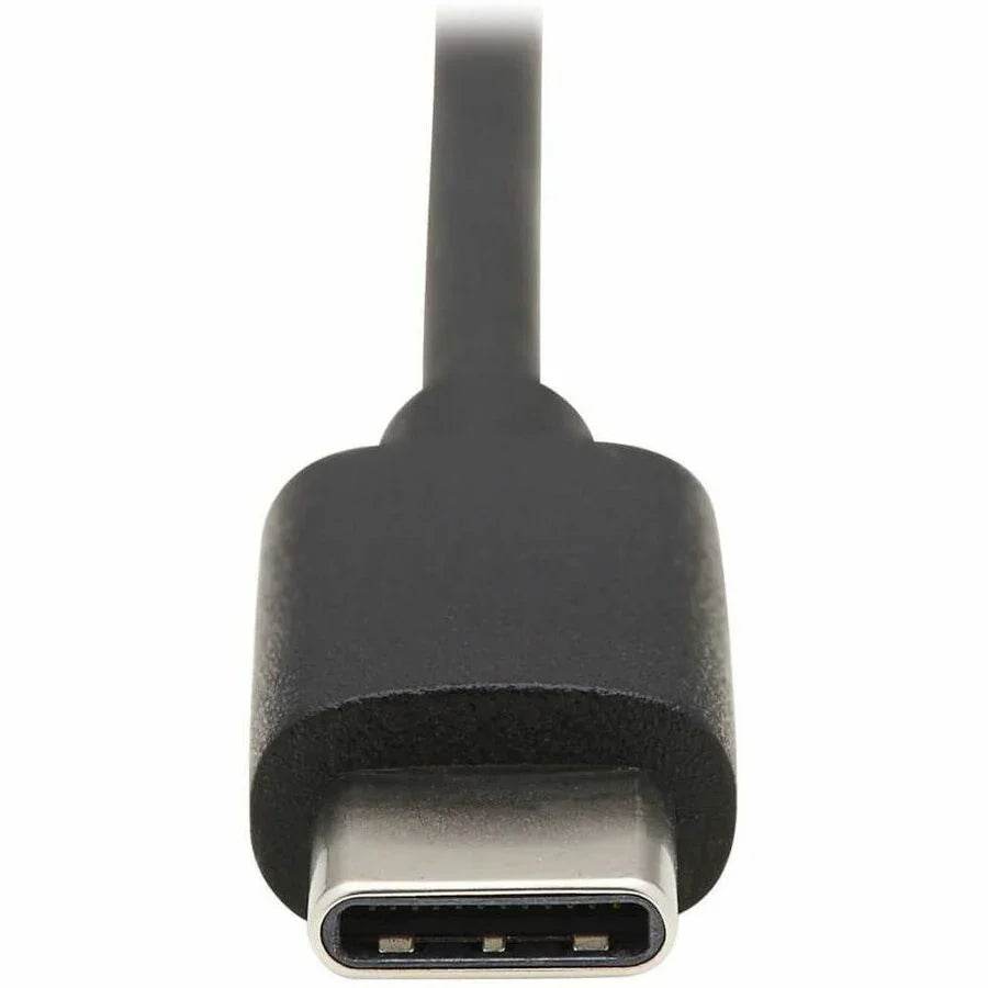Tripp Lite Dual USB Car Charger 30W with 18W USB-C & 12W USB-A Outputs, 6 ft Coiled Cable, Black
