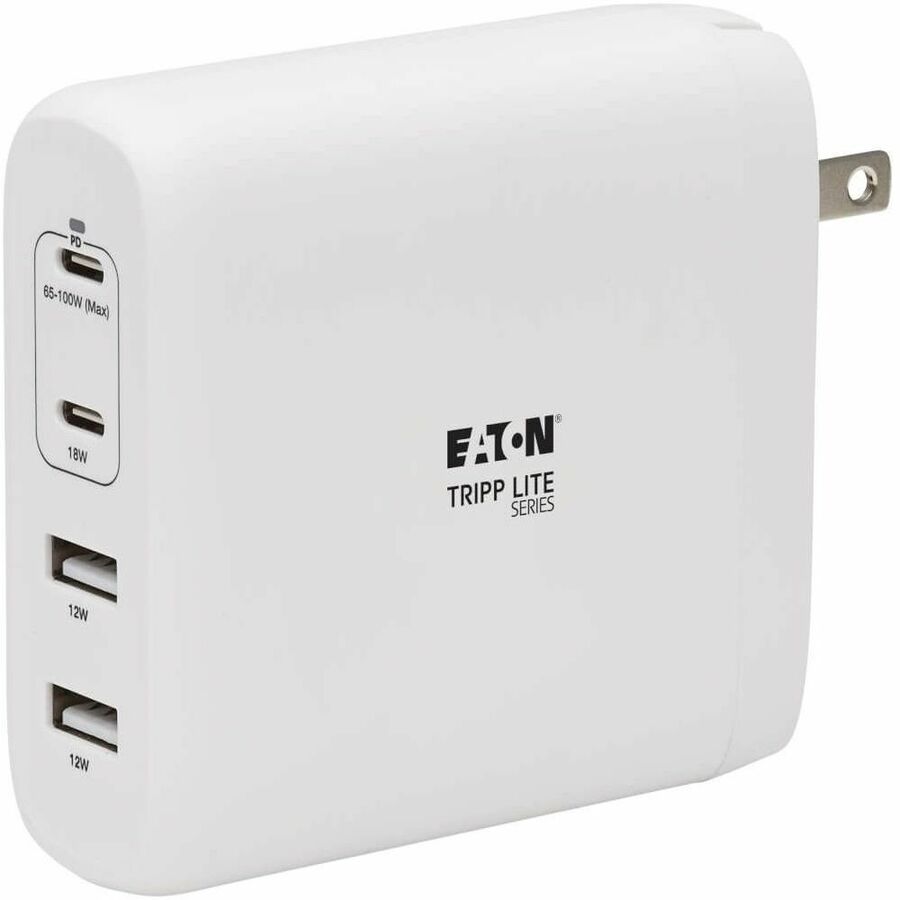 Tripp Lite GaN 100W USB Charger 4-Port Power Delivery - Compact Fast Charging for Devices