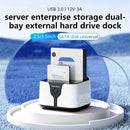 USB 3.0 Dual-Bay External Hard Drive Docking Station | 5Gbps Speed | Offline Cloning | 40TB Capacity