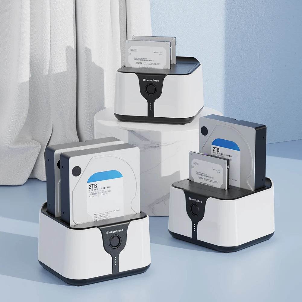 USB 3.0 Dual-Bay HDD Docking Station | 40TB Storage | Fast 5Gbps Transfers