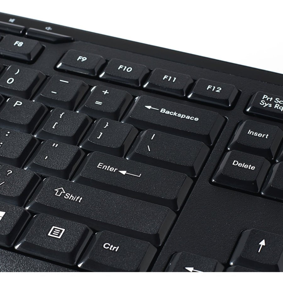 Verbatim Silent Wireless Mouse & Keyboard Set - Ergonomic Design, 2.4GHz Connection, Blue LED Technology