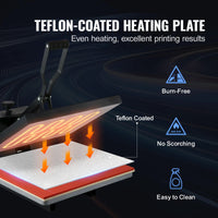 VEVOR 15x15 16x20 16x24 Heat Press Machine for Custom T-Shirt & Fabric Printing
