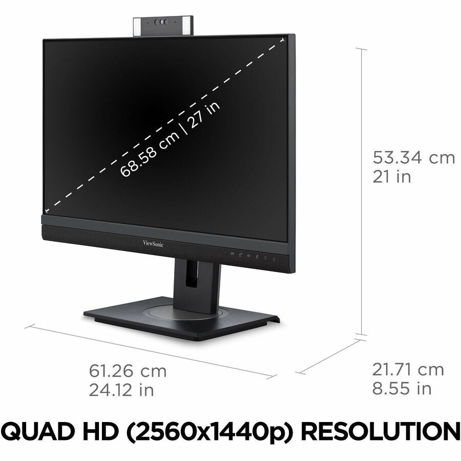 ViewSonic 27 Inch QHD Docking Monitor With IR Webcam, Built - In Speakers & Advanced Connectivity - Store 42