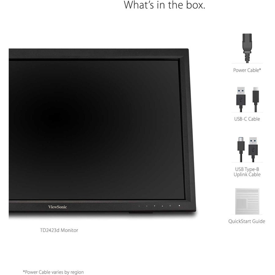 ViewSonic TD2423D 24" Touch Display | 1080P IR Technology | Durable Kiosk Monitor - Store 42
