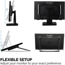 ViewSonic TD2465 24" Full HD Touch Monitor | 10 - Point Capacitive Touch | Ergonomic Design - Store 42