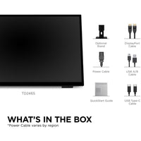 ViewSonic TD2465 24" Full HD Touch Monitor | 10 - Point Capacitive Touch | Ergonomic Design - Store 42
