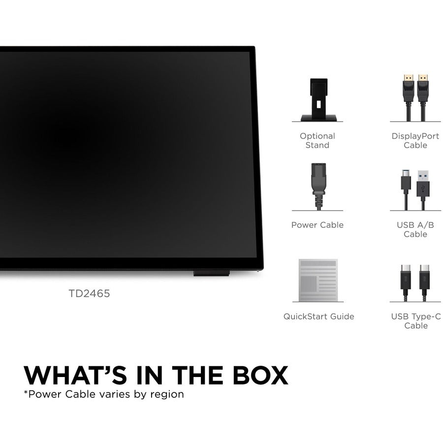 ViewSonic TD2465 24" Full HD Touch Monitor | 10 - Point Capacitive Touch | Ergonomic Design - Store 42