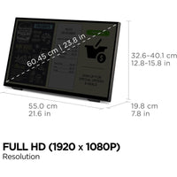 ViewSonic TD2465 24" Full HD Touch Monitor | 10 - Point Capacitive Touch | Ergonomic Design - Store 42