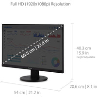 ViewSonic VA2447 - MH 24" Full HD Monitor, 100Hz FreeSync, Eye Care, HDMI/VGA Connectivity - Store 42
