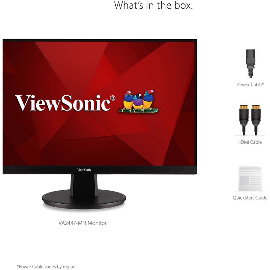 ViewSonic VA2447 - MH 24" Full HD Monitor, 100Hz FreeSync, Eye Care, HDMI/VGA Connectivity - Store 42