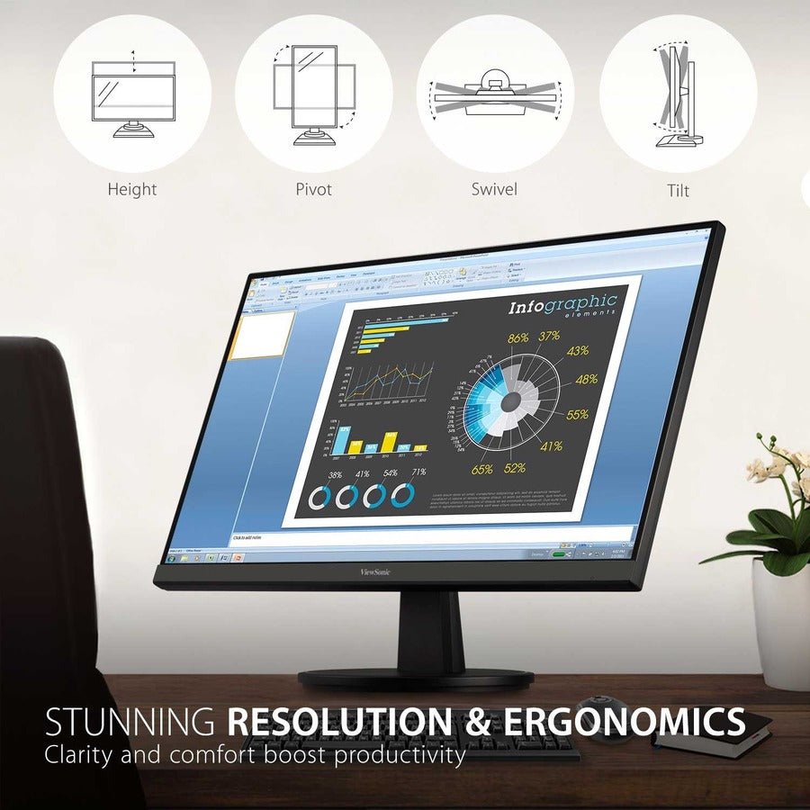 ViewSonic VA2747 - MHJ 27 Inch Full HD Monitor | 100Hz Refresh Rate | Eye Comfort Technology - Store 42