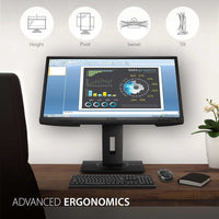 ViewSonic VG2440 24 Inch Full HD IPS Monitor with Ergonomic Stand, HDMI, USB, DP Connectivity - Store 42