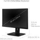ViewSonic VG2440 24 Inch Full HD IPS Monitor with Ergonomic Stand, HDMI, USB, DP Connectivity - Store 42