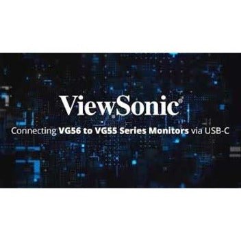 ViewSonic VG2456 24" Full HD USB - C Docking Monitor with Ergonomic Stand & Gigabit Ethernet - Store 42