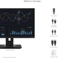 ViewSonic VG2456a 24" FHD IPS USB - C Monitor with 90W Power Delivery, Ergonomic Stand & Ethernet - Store 42