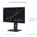 ViewSonic VG2456a 24" FHD IPS USB - C Monitor with 90W Power Delivery, Ergonomic Stand & Ethernet - Store 42