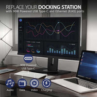 ViewSonic VG2456a 24" FHD IPS USB - C Monitor with 90W Power Delivery, Ergonomic Stand & Ethernet - Store 42