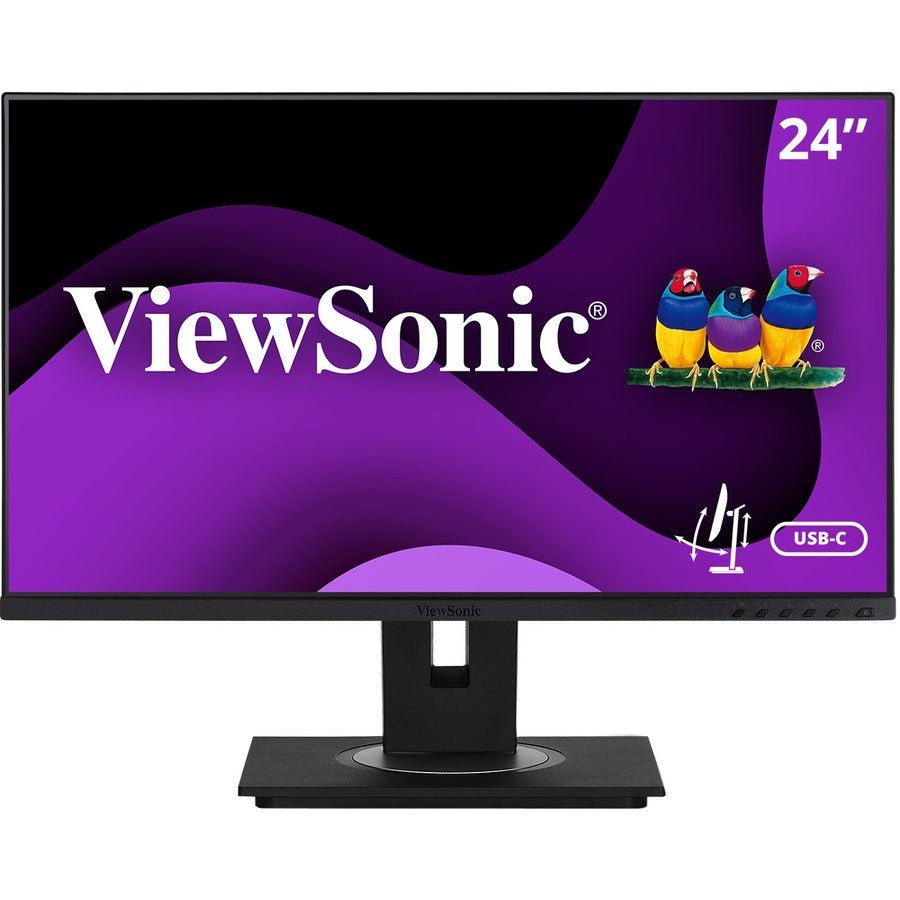 ViewSonic VG2456a 24" FHD IPS USB - C Monitor with 90W Power Delivery, Ergonomic Stand & Ethernet - Store 42